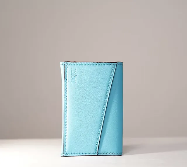 Pochette Porte-cartes Benoite — Vue de dos, poche arrière, maroquinerie Atelier Idéal