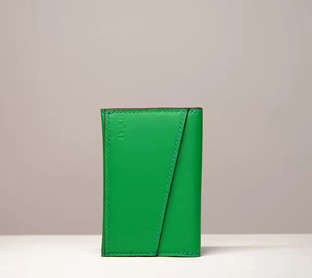 Pochette Porte-cartes Benoite — Vue de dos, poche arrière, maroquinerie Atelier Idéal