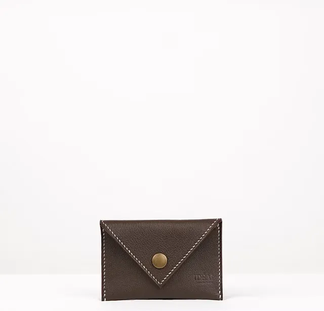 Pochette Porte-cartes Benoite — Vue de face, maroquinerie Atelier Idéal
